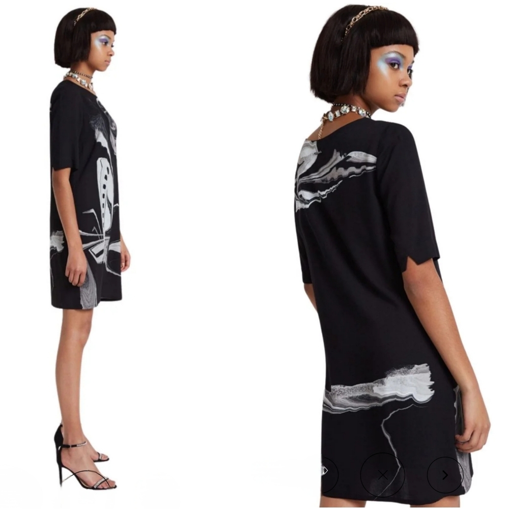 Desigual Abstract Viscose Sheath Dress